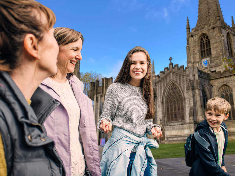 A family playing Treasure Hunt Sheffield together on Mother’s day