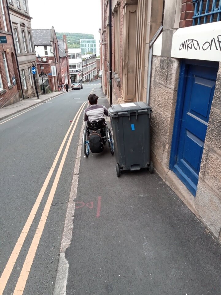 Steep hill back up from Kelham Island